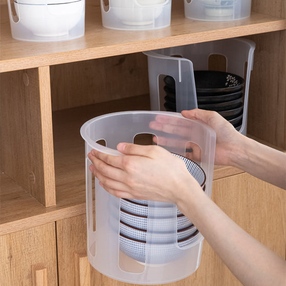 Kitchen Large Round Plastic Draining Dish Rack